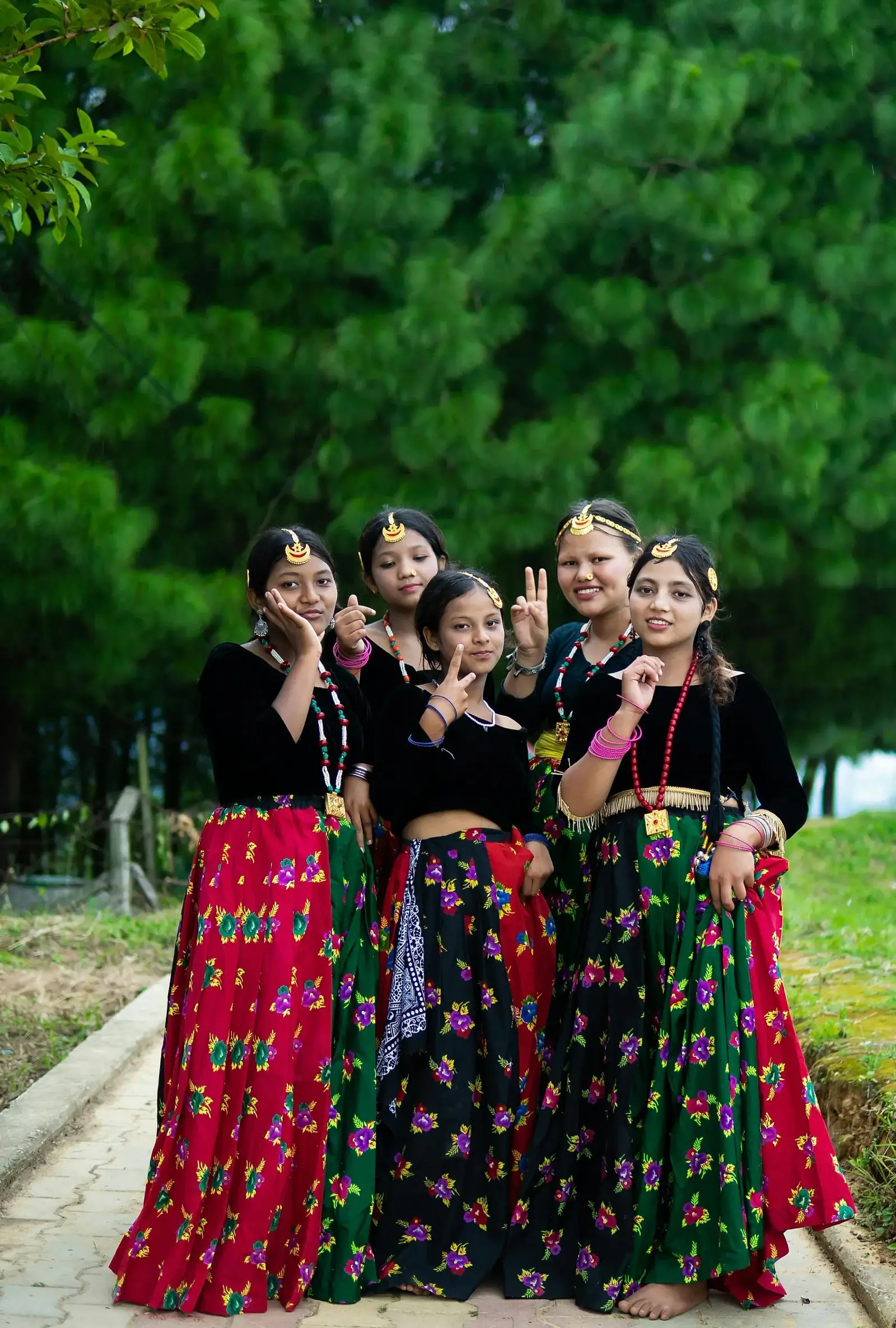 Newari Cultural Dress Set for rent at Kabita Studio, Bhaktapur